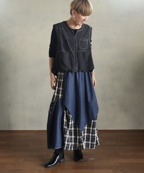 kese-moi（ケセモイ）の「バルーンステッチデザインベスト（ニット/セーター・レディース・ブラック・FREE）」の7枚目の写真