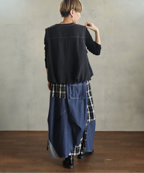 kese-moi（ケセモイ）の「バルーンステッチデザインベスト（ニット/セーター・レディース・ブラック・FREE）」の13枚目の写真