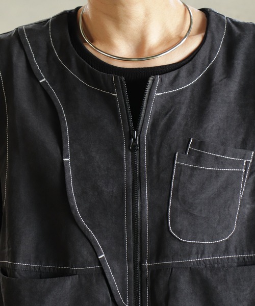 kese-moi（ケセモイ）の「バルーンステッチデザインベスト（ニット/セーター・レディース・ブラック・FREE）」の15枚目の写真