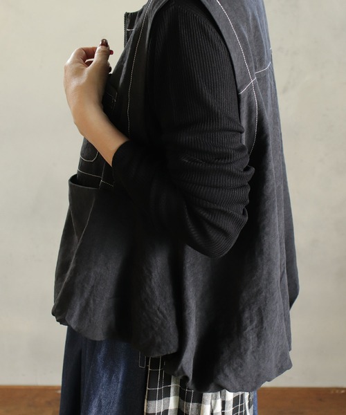 kese-moi（ケセモイ）の「バルーンステッチデザインベスト（ニット/セーター・レディース・ブラック・FREE）」の17枚目の写真