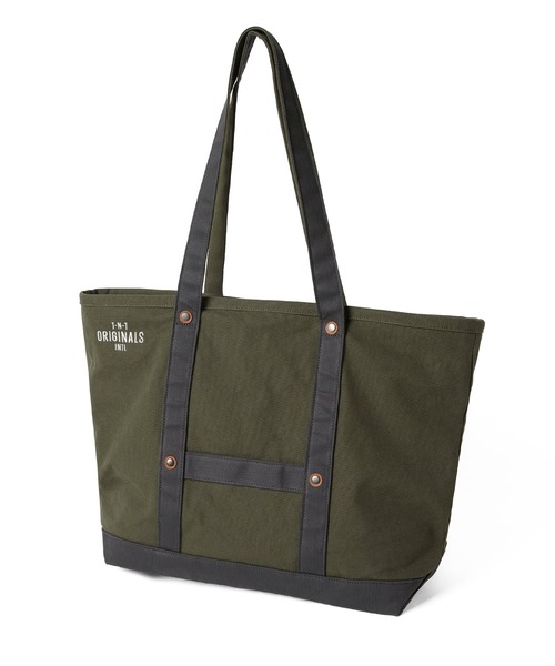 thisisneverthat（ディスイズネバーザット）の「Canvas Tote（トートバッグ・メンズ・アイボリー/オリーブ・FREE）」の2枚目の写真