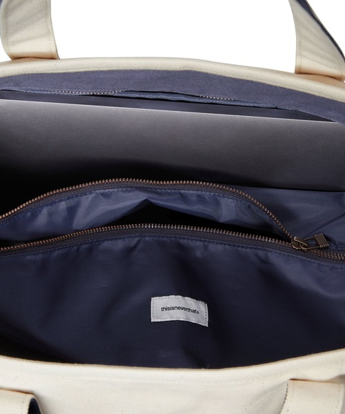 thisisneverthat（ディスイズネバーザット）の「Canvas Tote（トートバッグ・メンズ・アイボリー/オリーブ・FREE）」の5枚目の写真