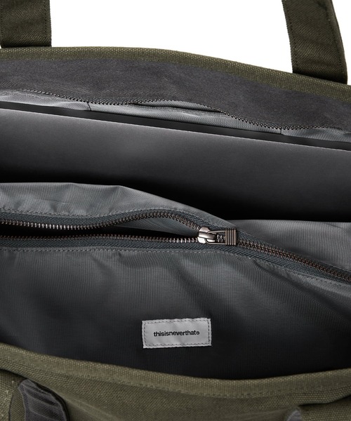 thisisneverthat（ディスイズネバーザット）の「Canvas Tote（トートバッグ・メンズ・アイボリー/オリーブ・FREE）」の11枚目の写真