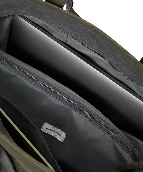 thisisneverthat（ディスイズネバーザット）の「Canvas Tote（トートバッグ・メンズ・アイボリー/オリーブ・FREE）」の13枚目の写真