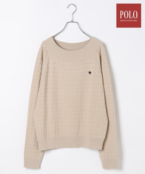 POLO BCS(ポロ・ビーシーエス)】オフショルニット 595506（ニット