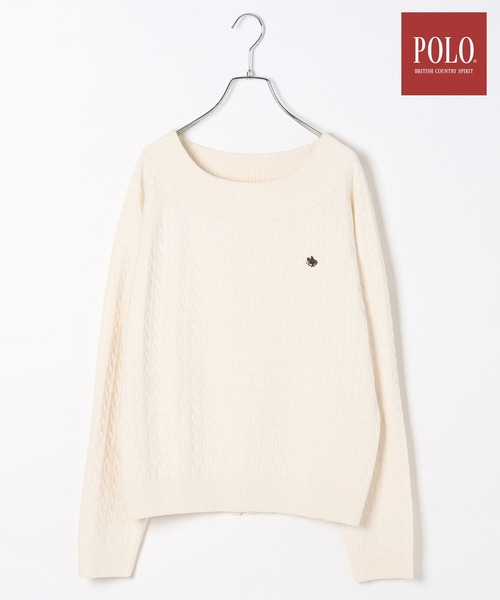 Heather(ヘザー)の「【POLO BCS(ポロ・ビーシーエス)】オフショルニット 595506(ニット/セーター・レディース・アイボリー/グレー/ベージュ・FREE)」の2枚目の写真