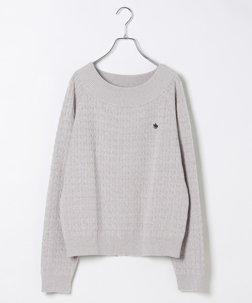 Heather(ヘザー)の「【POLO BCS(ポロ・ビーシーエス)】オフショルニット 595506(ニット/セーター・レディース・アイボリー/グレー/ベージュ・FREE)」の6枚目の写真