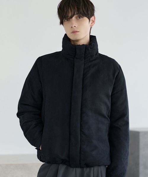 フード脱着可能2wayポリスウェード中綿ジャケット（その他アウター