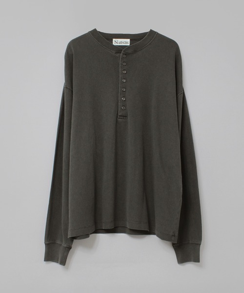RNA-N(アールエヌエーエヌ)の「M2537 ゆる天竺ヘンリー(Tシャツ/カットソー・レディース・キナリ/スミクロ/オフホワイト・FREE)」の11枚目の写真