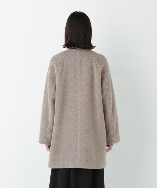 human woman(ヒューマンウーマン)の「◆ボアノーカラーコート(ノーカラーコート・レディース・グレー系その他/ベージュ系その他2・MEDIUM)」の17枚目の写真