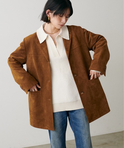 LARUTA（ラルータ）の「【LARUTA】スキッパーシャギーニットプルオーバー（ニット/セーター・レディース・ブラウン/ブラック/アイボリー/グレイッシュベージュ・FREE）」の9枚目の写真