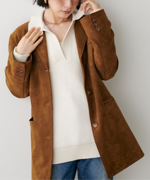 LARUTA（ラルータ）の「【LARUTA】スキッパーシャギーニットプルオーバー（ニット/セーター・レディース・ブラウン/ブラック/アイボリー/グレイッシュベージュ・FREE）」の10枚目の写真