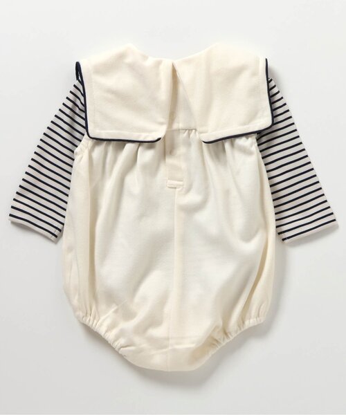 apres les cours(アプレレクール)の「セーラー衿サロペット+インナーセット(その他ベビーウェア・キッズ・アイボリー/ブラウン・70/80)」の7枚目の写真