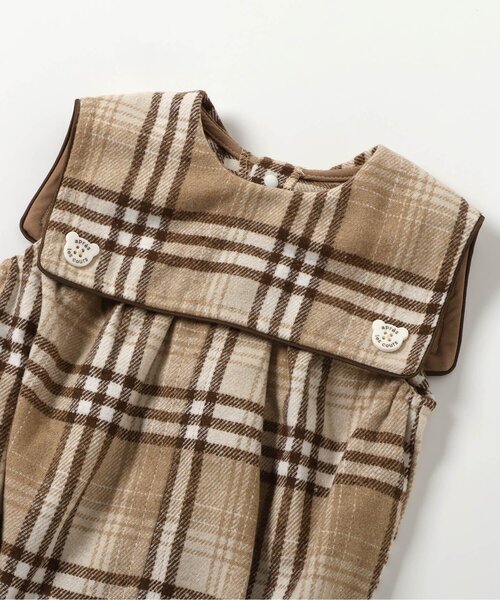 apres les cours(アプレレクール)の「セーラー衿サロペット+インナーセット(その他ベビーウェア・キッズ・アイボリー/ブラウン・70/80)」の8枚目の写真