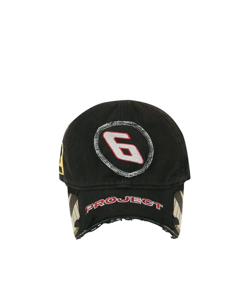 PROJECT GR(プロジェクトジーアール)の「DECONSTRUCTED CAP(キャップ・メンズ・ブラック・OS)」の6枚目の写真
