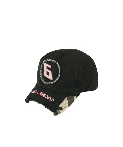 PROJECT GR(プロジェクトジーアール)の「DECONSTRUCTED CAP(キャップ・メンズ・ブラック・OS)」の4枚目の写真