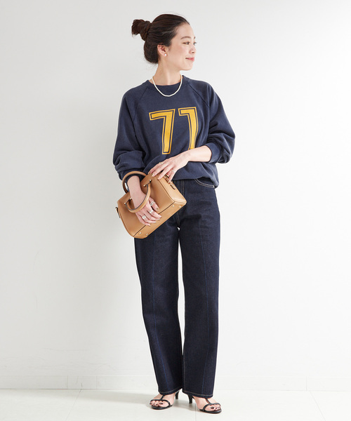 B.C STOCK(ベーセーストック)の「ウォッシャブル / DU JOUR/デュ ジュール NEW M-RISE TAPER JEAN(その他パンツ・レディース・ブルー系その他/ネイビー・36/38)」の3枚目の写真