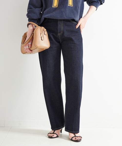 B.C STOCK(ベーセーストック)の「ウォッシャブル / DU JOUR/デュ ジュール NEW M-RISE TAPER JEAN(その他パンツ・レディース・ブルー系その他/ネイビー・36/38)」の7枚目の写真