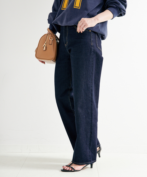 B.C STOCK(ベーセーストック)の「ウォッシャブル / DU JOUR/デュ ジュール NEW M-RISE TAPER JEAN(その他パンツ・レディース・ブルー系その他/ネイビー・36/38)」の8枚目の写真