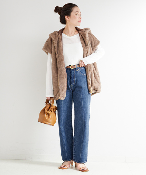 B.C STOCK(ベーセーストック)の「ウォッシャブル / DU JOUR/デュ ジュール NEW M-RISE TAPER JEAN(その他パンツ・レディース・ブルー系その他/ネイビー・36/38)」の19枚目の写真