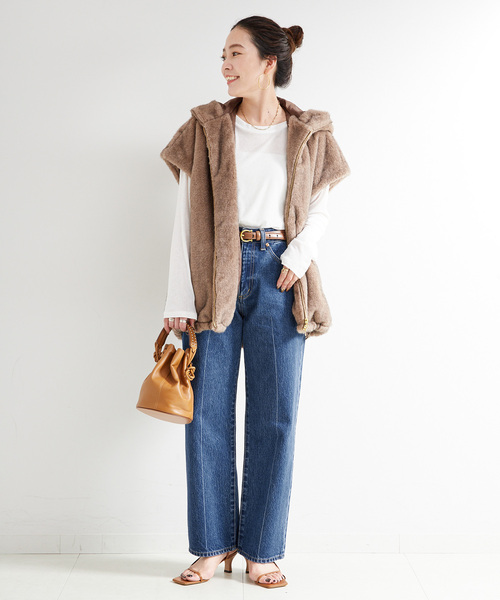 B.C STOCK(ベーセーストック)の「ウォッシャブル / DU JOUR/デュ ジュール NEW M-RISE TAPER JEAN(その他パンツ・レディース・ブルー系その他/ネイビー・36/38)」の20枚目の写真