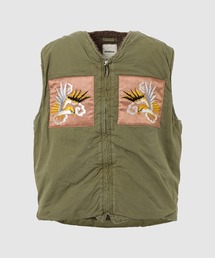 BOW WOW(oEE)REMADE USN DECK VEST SUKAJAN EMB AGED(xXg)