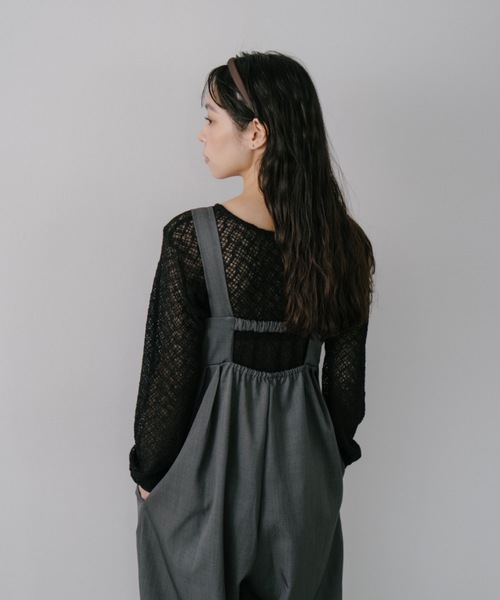 DRWCYS（ドロシーズ）の「タックワイドロンパース（サロペット/オーバーオール・レディース・ブラック/グレー・FREE）」の22枚目の写真