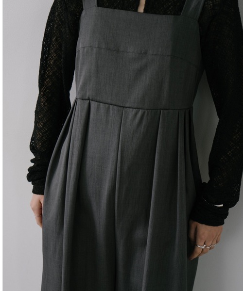 DRWCYS（ドロシーズ）の「タックワイドロンパース（サロペット/オーバーオール・レディース・ブラック/グレー・FREE）」の21枚目の写真