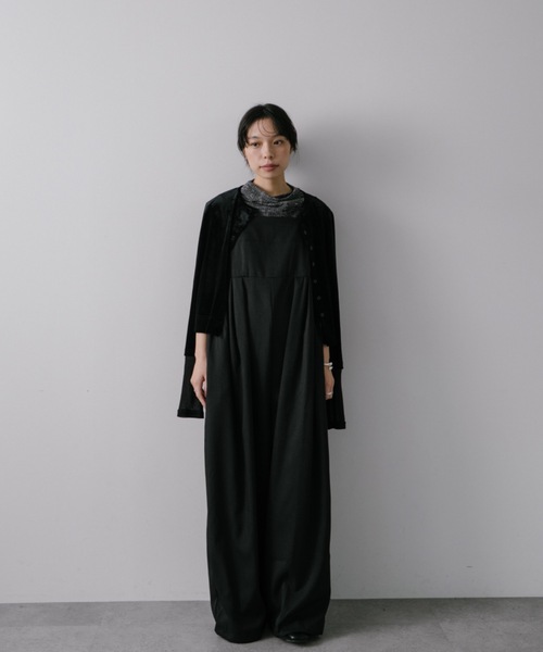 DRWCYS（ドロシーズ）の「タックワイドロンパース（サロペット/オーバーオール・レディース・ブラック/グレー・FREE）」の9枚目の写真