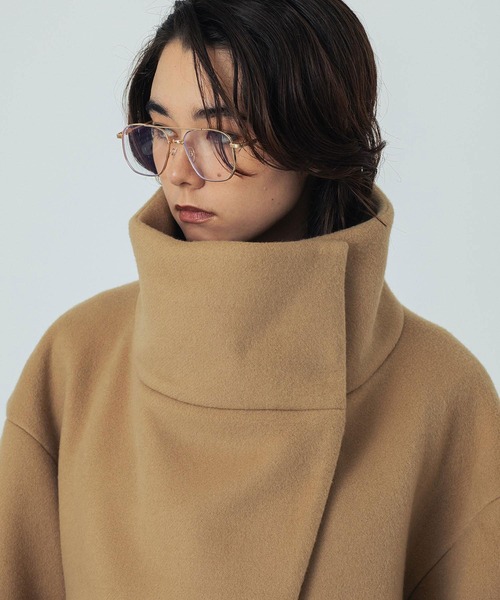 ROSE BUD（ローズバッド）の「(mici)BIG STAND COLLAR BLOUSON（その他アウター・レディース・ベージュ/ネイビー・S/M）」の5枚目の写真