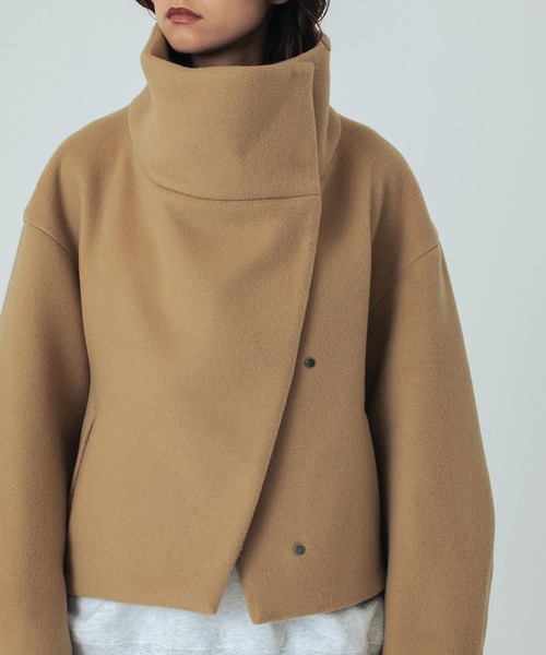 mici)BIG STAND COLLAR BLOUSON（その他アウター）｜ROSE BUD（ローズ