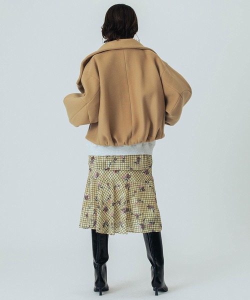 ROSE BUD（ローズバッド）の「(mici)BIG STAND COLLAR BLOUSON（その他アウター・レディース・ベージュ/ネイビー・S/M）」の17枚目の写真