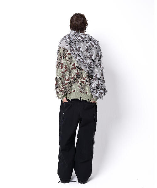 DANKE SCHON(ダンケシェーン)の「DankeSchon/ダンケシェーン/CAMO KNIT CREWNECK(ニット/セーター・メンズ・グレー/モスグリーン・M/L)」の13枚目の写真