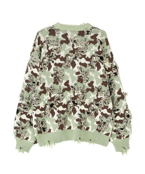 DANKE SCHON(ダンケシェーン)の「DankeSchon/ダンケシェーン/CAMO KNIT CREWNECK(ニット/セーター・メンズ・グレー/モスグリーン・M/L)」の15枚目の写真