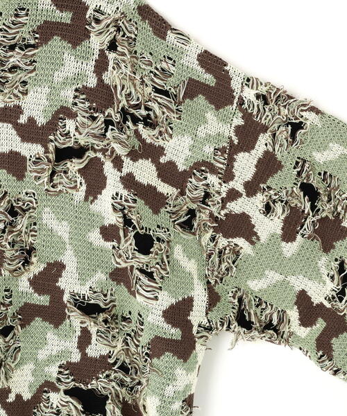 DANKE SCHON(ダンケシェーン)の「DankeSchon/ダンケシェーン/CAMO KNIT CREWNECK(ニット/セーター・メンズ・グレー/モスグリーン・M/L)」の17枚目の写真