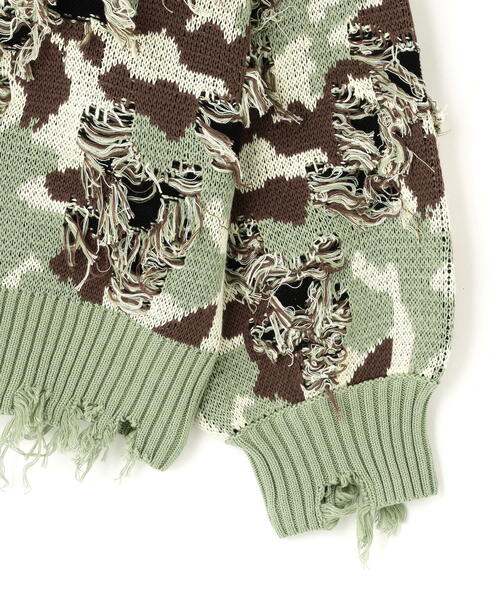 DANKE SCHON(ダンケシェーン)の「DankeSchon/ダンケシェーン/CAMO KNIT CREWNECK(ニット/セーター・メンズ・グレー/モスグリーン・M/L)」の18枚目の写真