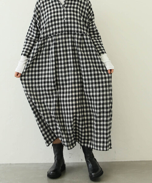 JOURNAL STANDARD LUXE(ジャーナルスタンダード ラックス)の「リファイン ampleプルワンピース(ワンピース・レディース・ブラック/ブラックミックス・FREE)」の11枚目の写真