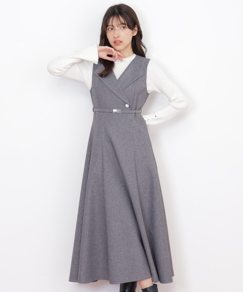 JILL by JILL STUART(ジルバイジルスチュアート)の「◇フレアジャンスカ(ワンピース・レディース・ブラウン系その他/グレー・MEDIUM/SMALL)」の2枚目の写真
