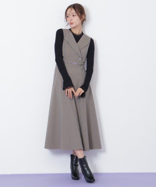 JILL by JILL STUART(ジルバイジルスチュアート)の「◇フレアジャンスカ(ワンピース・レディース・ブラウン系その他/グレー・MEDIUM/SMALL)」の10枚目の写真