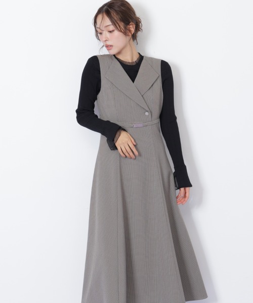 JILL by JILL STUART(ジルバイジルスチュアート)の「◇フレアジャンスカ(ワンピース・レディース・ブラウン系その他/グレー・MEDIUM/SMALL)」の8枚目の写真