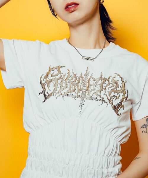 Subciety(サブサエティ)の「【WOMEN】Shirring tee(Tシャツ/カットソー・レディース・ホワイト/ブラック・FREE)」の13枚目の写真