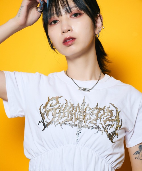 Subciety(サブサエティ)の「【WOMEN】Shirring tee(Tシャツ/カットソー・レディース・ホワイト/ブラック・FREE)」の9枚目の写真