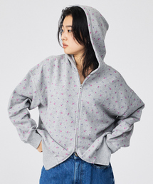 JEMORGAN（ジェーイーモーガン）の「【JEMORGAN/ジェーイーモーガン】ガーゼ裏毛花柄フルジップパーカー/JF627-59S/花柄/パーカー/ジップ/裏毛【WEB限定】（パーカー）」