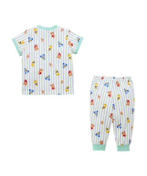 MIKI HOUSE（ミキハウス）の「プッチー＆アニマル半袖パジャマ（ルームウェア/パジャマ・キッズ・グリーン系その他3・110cm/100cm/90cm/80ｃｍ/130cm/120cm）」の5枚目の写真