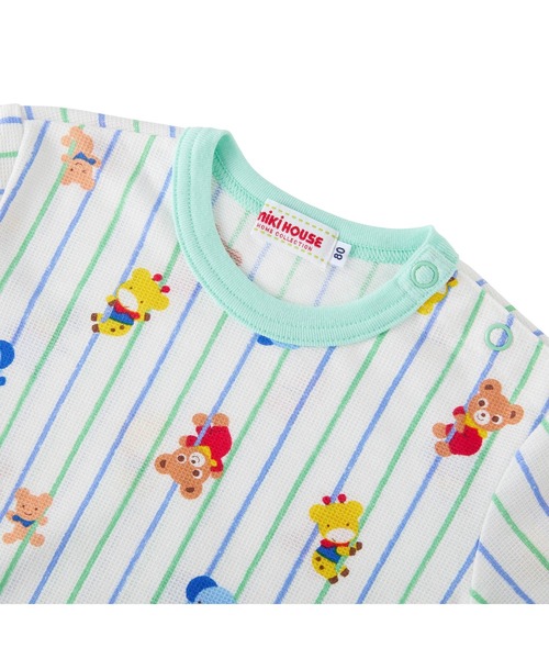 MIKI HOUSE（ミキハウス）の「プッチー＆アニマル半袖パジャマ（ルームウェア/パジャマ・キッズ・グリーン系その他3・110cm/100cm/90cm/80ｃｍ/130cm/120cm）」の6枚目の写真