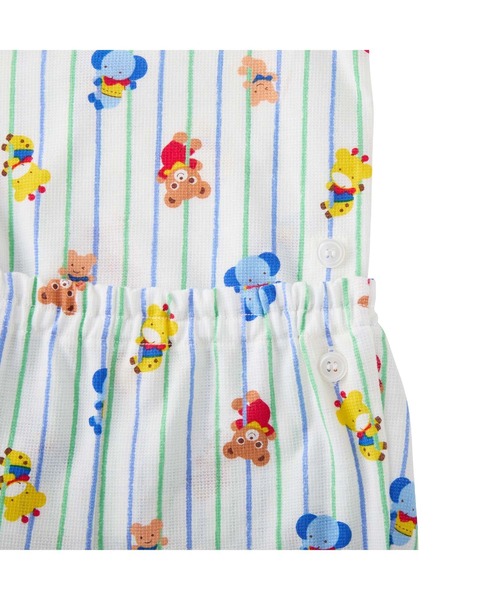 MIKI HOUSE（ミキハウス）の「プッチー＆アニマル半袖パジャマ（ルームウェア/パジャマ・キッズ・グリーン系その他3・110cm/100cm/90cm/80ｃｍ/130cm/120cm）」の7枚目の写真