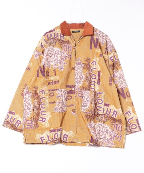 チャイハネ（チャイハネ）の「【チャイハネ】レトパケコーデュロイMEN'Sシャツ（シャツ/ブラウス・メンズ・ブラック/イエロー/ベージュ・FREE）」の3枚目の写真