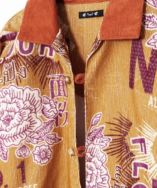 チャイハネ（チャイハネ）の「【チャイハネ】レトパケコーデュロイMEN'Sシャツ（シャツ/ブラウス・メンズ・ブラック/イエロー/ベージュ・FREE）」の6枚目の写真