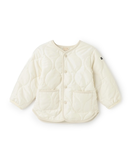 petit main（プティマイン）の「【リンク/撥水加工】キルティングジャケット（ブルゾン・キッズ・モカ/ライトカーキ/ブラック/アイボリー・110cm/90cm/100cm/130cm/120cm/80ｃｍ）」の11枚目の写真