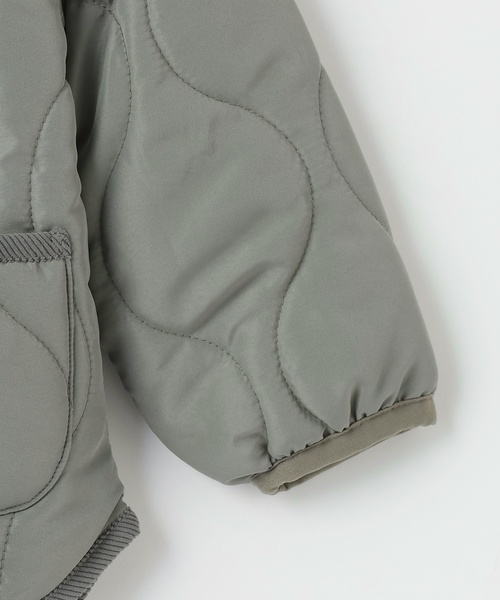 petit main（プティマイン）の「【リンク/撥水加工】キルティングジャケット（ブルゾン・キッズ・モカ/ライトカーキ/ブラック/アイボリー・110cm/90cm/100cm/130cm/120cm/80ｃｍ）」の16枚目の写真